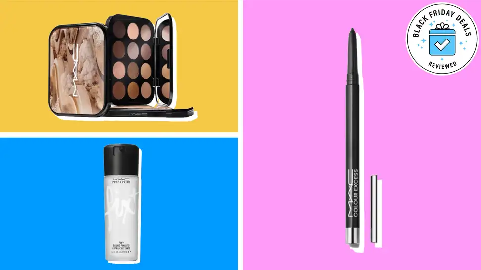 Collage of three makeup products from M.A.C. Cosmetics.