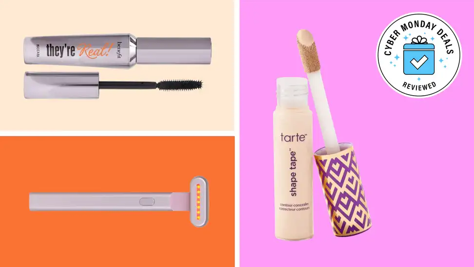 makeup products on background