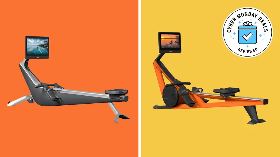 The Hydrow Rower and Hydrow Wave side by side.