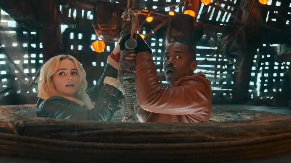 The Fifteenth Doctor and his new companion Ruby Sunday in the Doctor Who Christmas Special 2023.