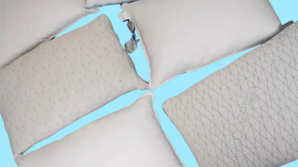 Pillows on a blue background