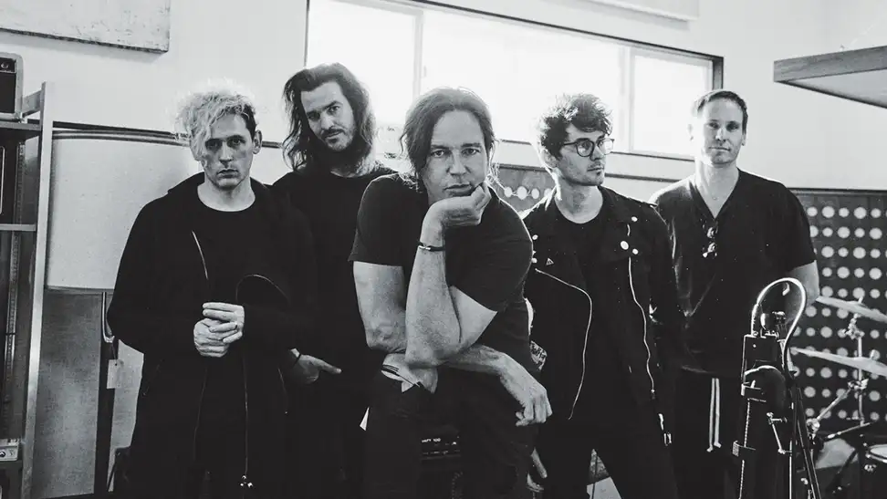 Black and white picture of Third Eye Blind