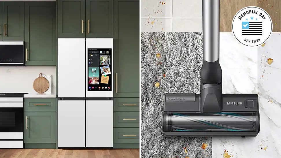 Samsung Bespoke fridge and Samsung Jet 75 vacuum