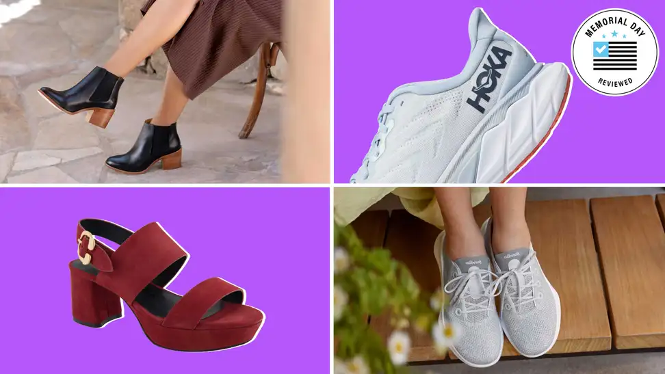 Nisolo boots, Hoka sneakers, Allbirds sneakers, Aerosoles heels