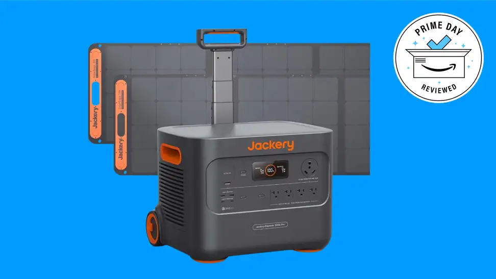 A generator on a blue background.