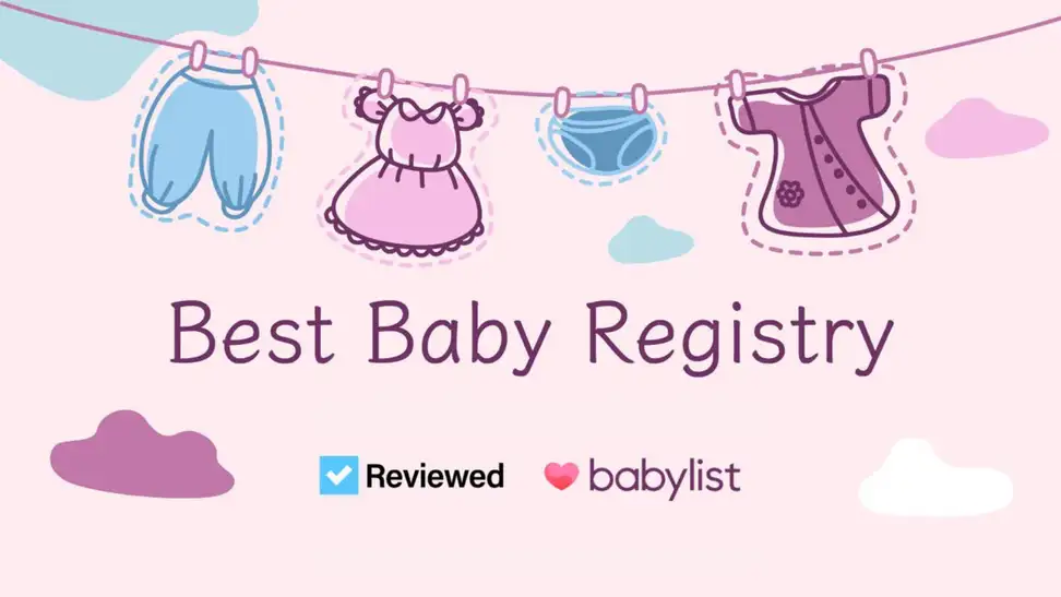 Graphic that says "best baby registry"