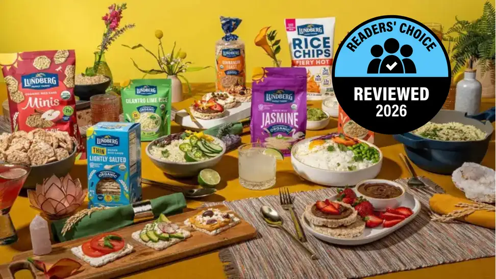 All types of healthy products sit on a countertop