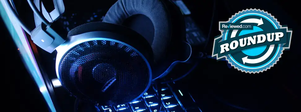 The Audio-Technica ATH-ADG1 headphones with the Reviewed.com Weekly Roundup logo.
