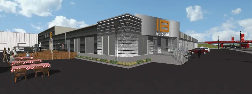 A rendering of the proposed FirstBuild complex.
