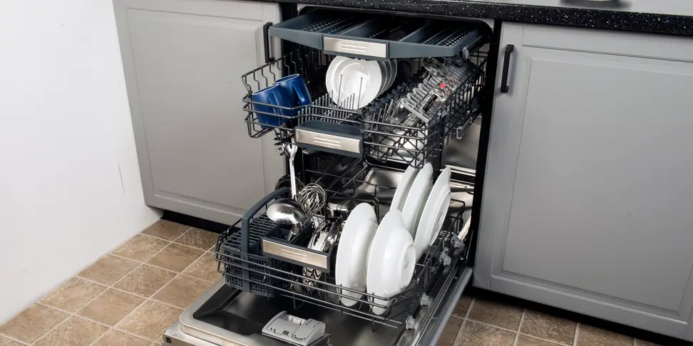 Jenn-Air JDB9600CWX loaded with various dishes