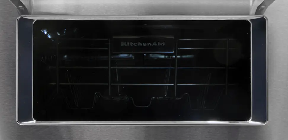 Looking through the dishwasher's window