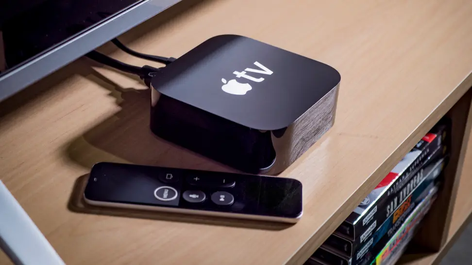 An Apple TV streaming box