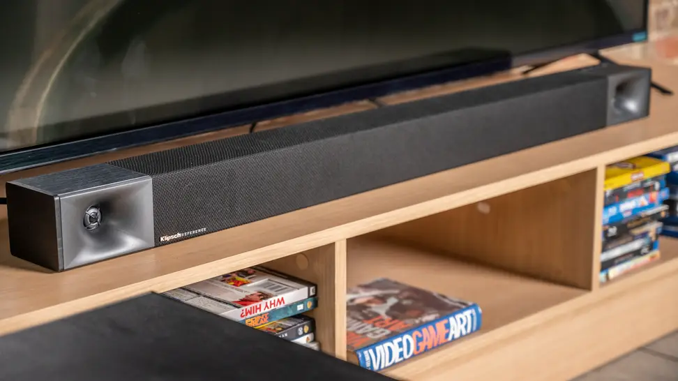 Klipsch's Cinema 400 soundbar features a 2.1-channel system