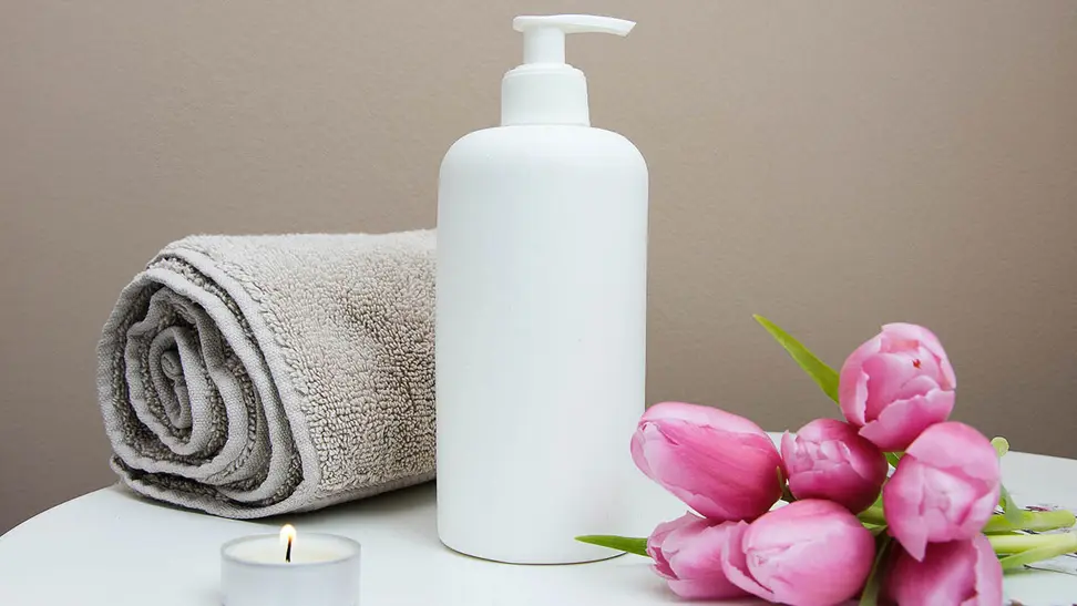 Towel, Cream, Flowers Hero