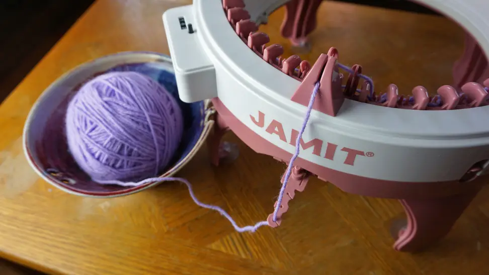 Top Down view of the Jamit Knitting Machine