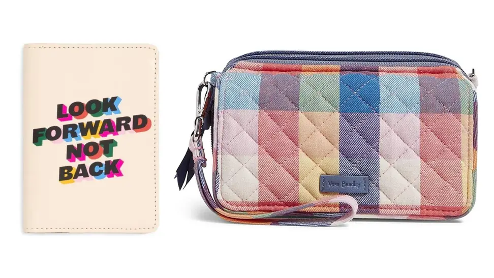 Left: ban.do passport holder; Right: Vera Bradley Wristlet