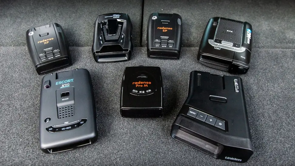 Photo of various radar detectors.