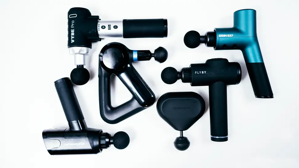 Photo of various high-quality massage guns.