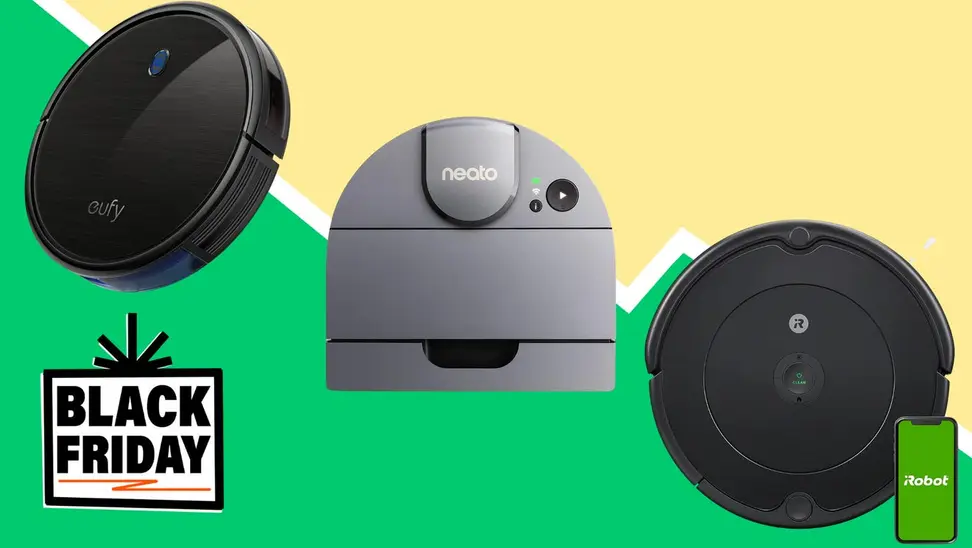Three robot vacuums.