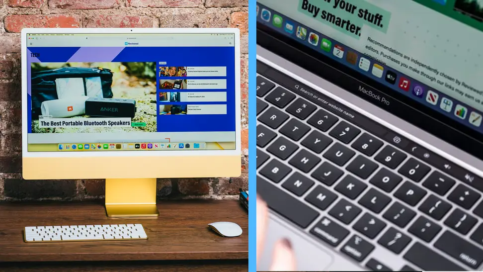 iMac and MacBook Pro side by Side