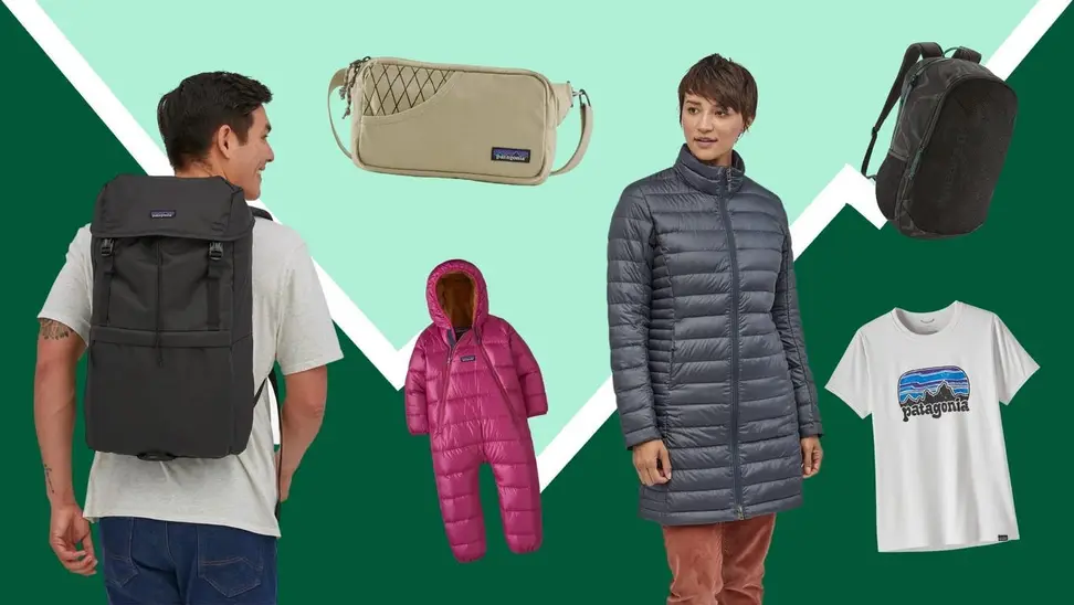 Patagonia backpacks, purses, jackets and shirt.
