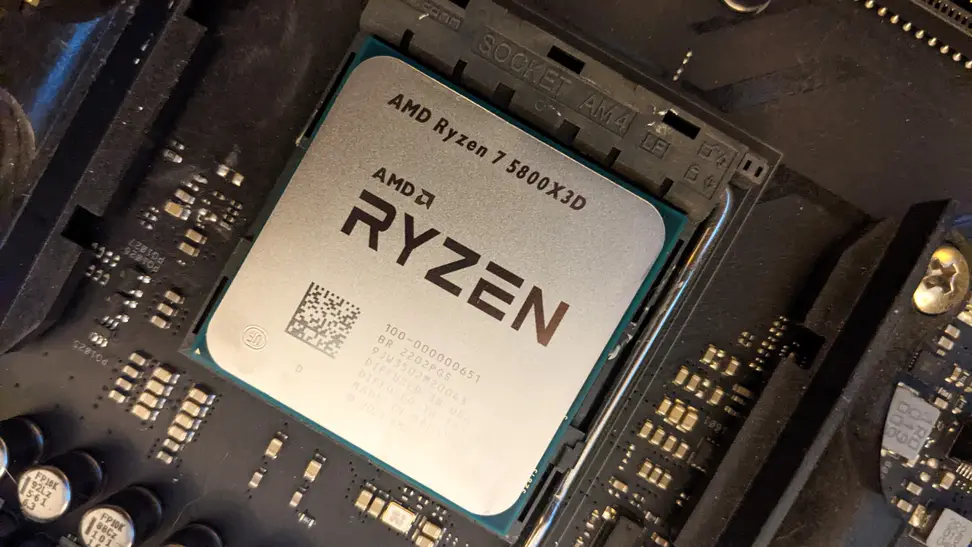 A close up of a desktop processor