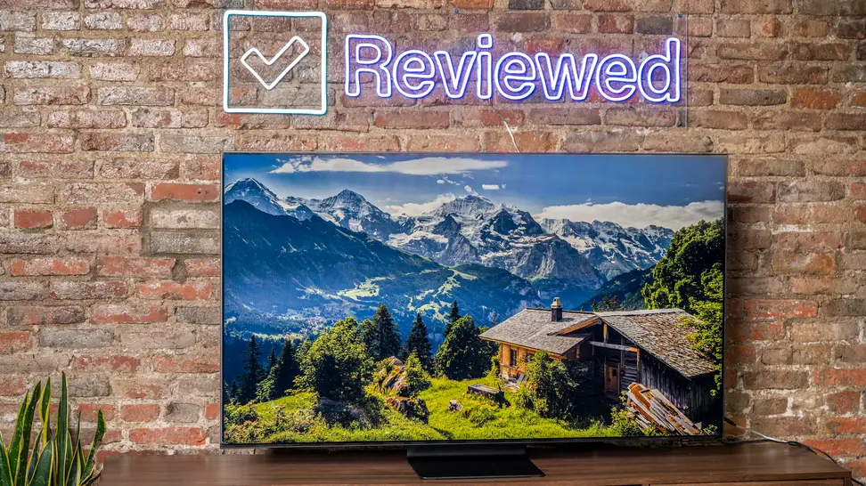 The Samsung QN90B Neo QLED TV displaying 4K/HDR content in a living room setting