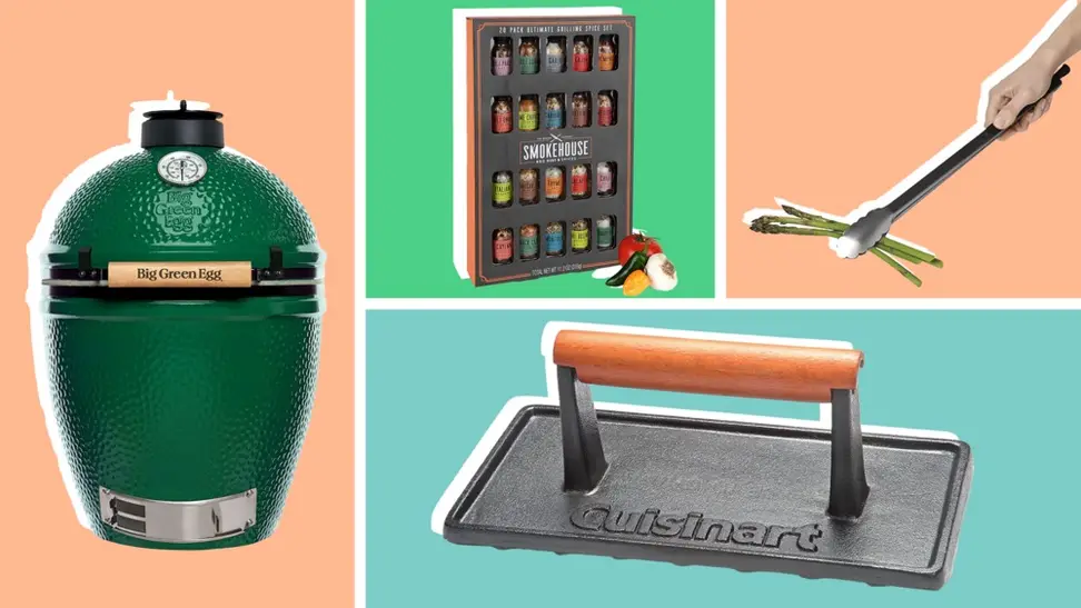 Some of the products from the list in front of a background.