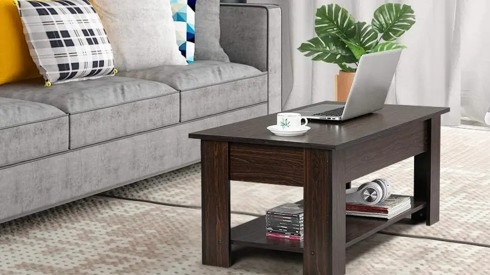 A coffee table placed in a homeowner's living space.