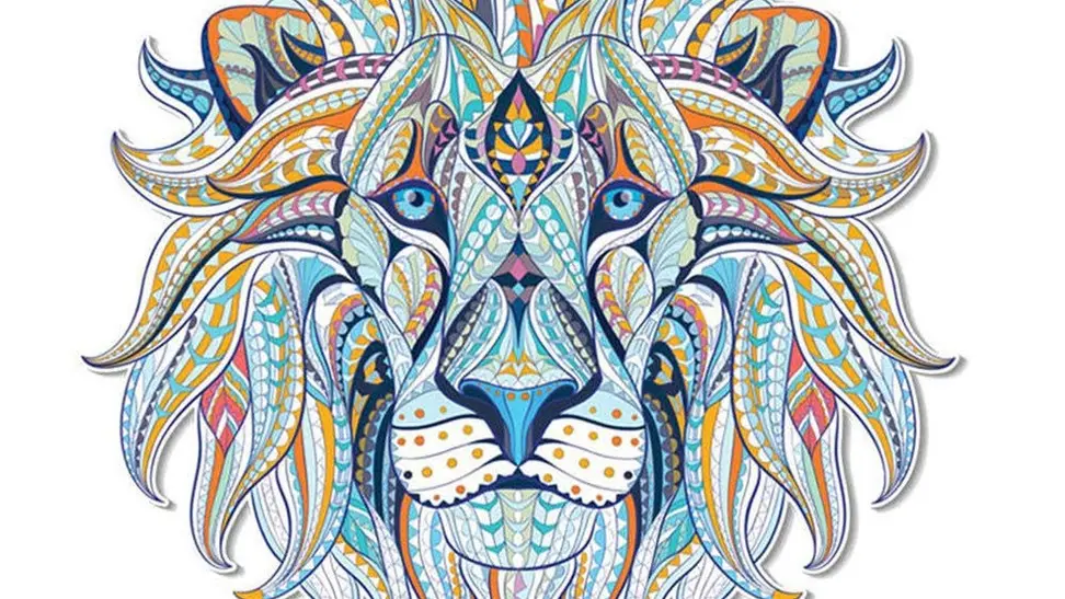 A colorful lion illustration from a book cover.