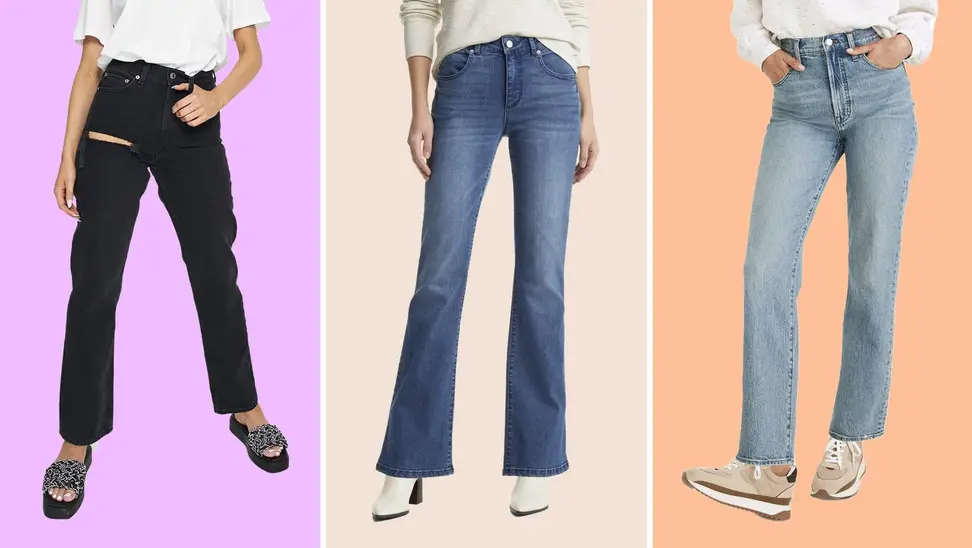 3 pairs of pants: 2 denim and one black