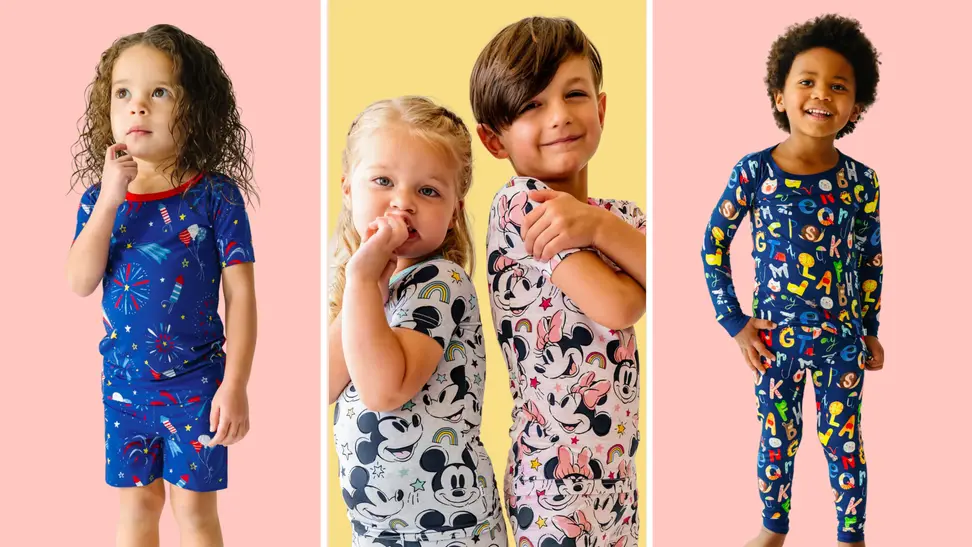 Four children wearing pajamas from Little Sleepies