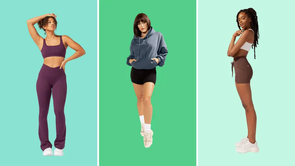 Leggings, hoodie, shorts.