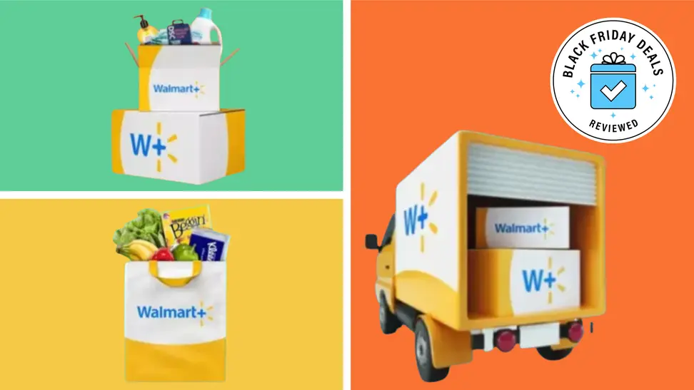 A collection of designs styled after the Walmart+ membership