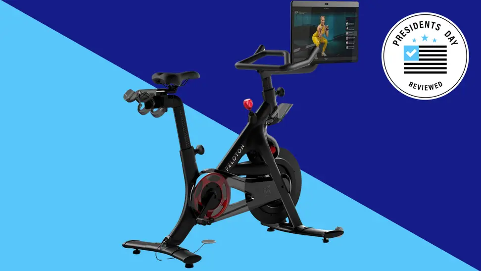 Peloton Bike+ again a blue background.