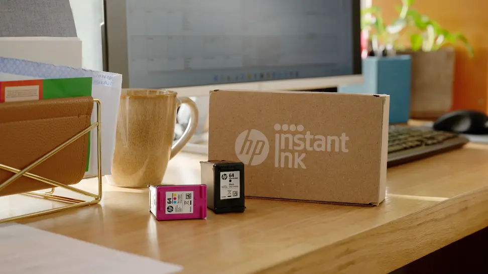 family using HP printer