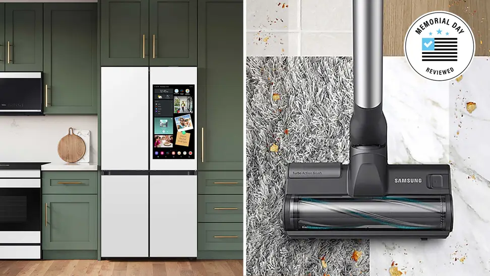 Samsung Bespoke fridge and Samsung Jet 75 vacuum