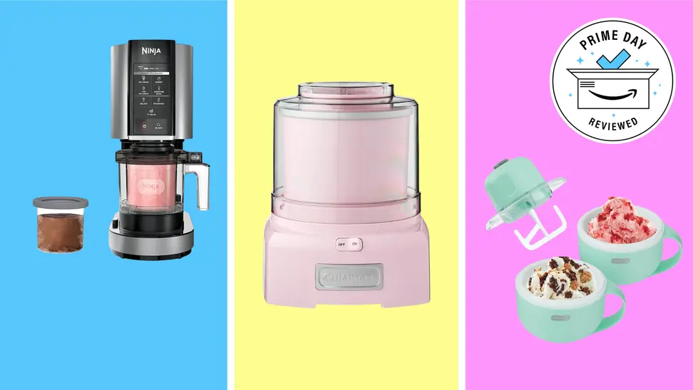 Three ice cream makers from Ninja, Cuisinart, and Dash.