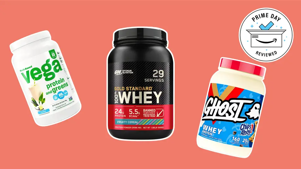 Vega, Gold Standard, and Ghost protein powders.