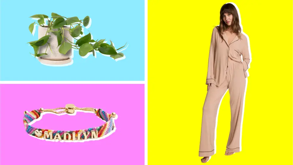 Baublebar Custom Woven Friendship Bracelet, a plant from The Sill, Victoria's Secret pajama set