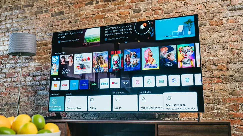 A TV with streaming options