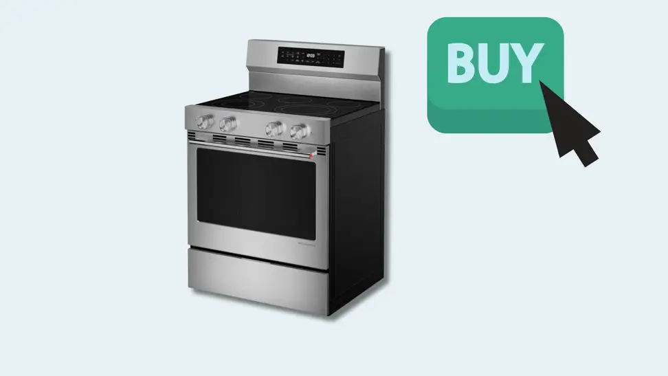 One range with a green buy button and a black arrow cursor